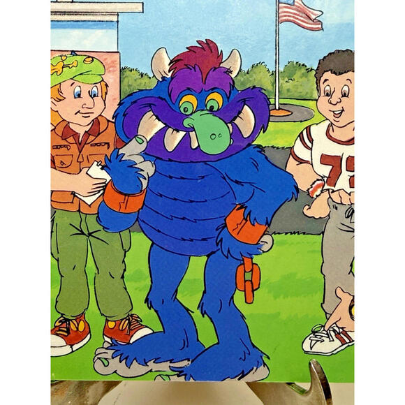 Vtg 1986' 88' My Pet Monster Goes to School Book Children's Plush Cartoon - Picture 2 of 10